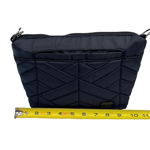 Lug Flare Black Floral Crossbody Bag Removable Strap Cargo‎ Pockets Card Slots - Picture 4 of 7